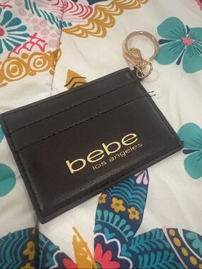 bebe NWT  BLACK  CREDIT CARD CASE